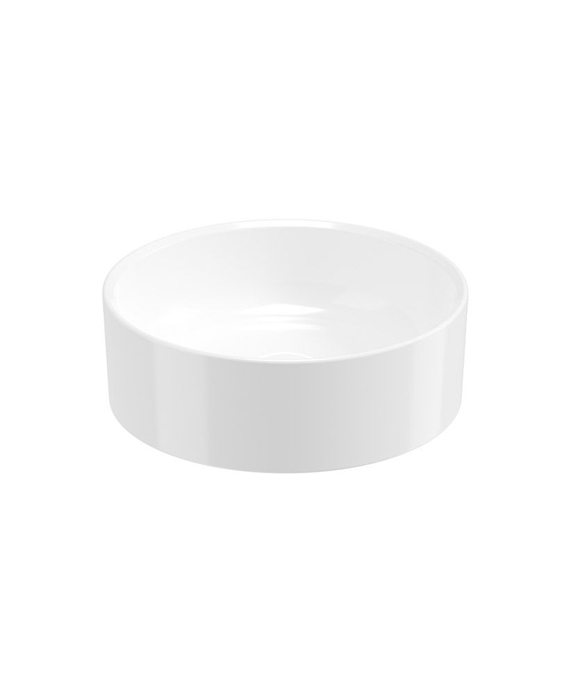 Sonas LIVING Round Countertop Wash Basin & Waste Gloss White