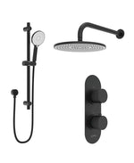 Sonas Alita Knurled Shower Set 1 (Wall Mounted) Matt Black