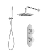 Sonas Alita Knurled Shower Set 2 (Wall Mounted) Chrome