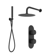 Sonas Alita Knurled Shower Set 2 (Wall Mounted) Matt Black