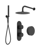 Sonas Alita Knurled Bath Set 3 (Wall Mounted) Matt Black