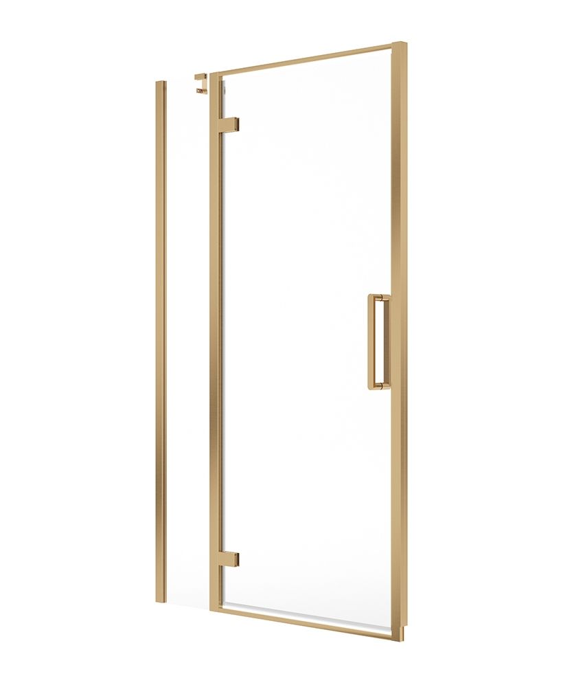 Sonas ASPECT 8mm Inline Hinged Shower Door Brushed Gold