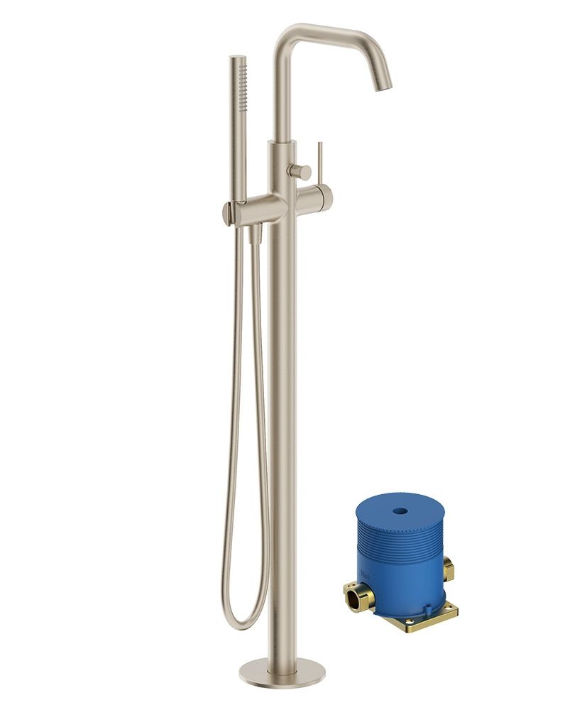 Sonas Alita Floorstanding Bath Shower Mixer Brushed Nickel