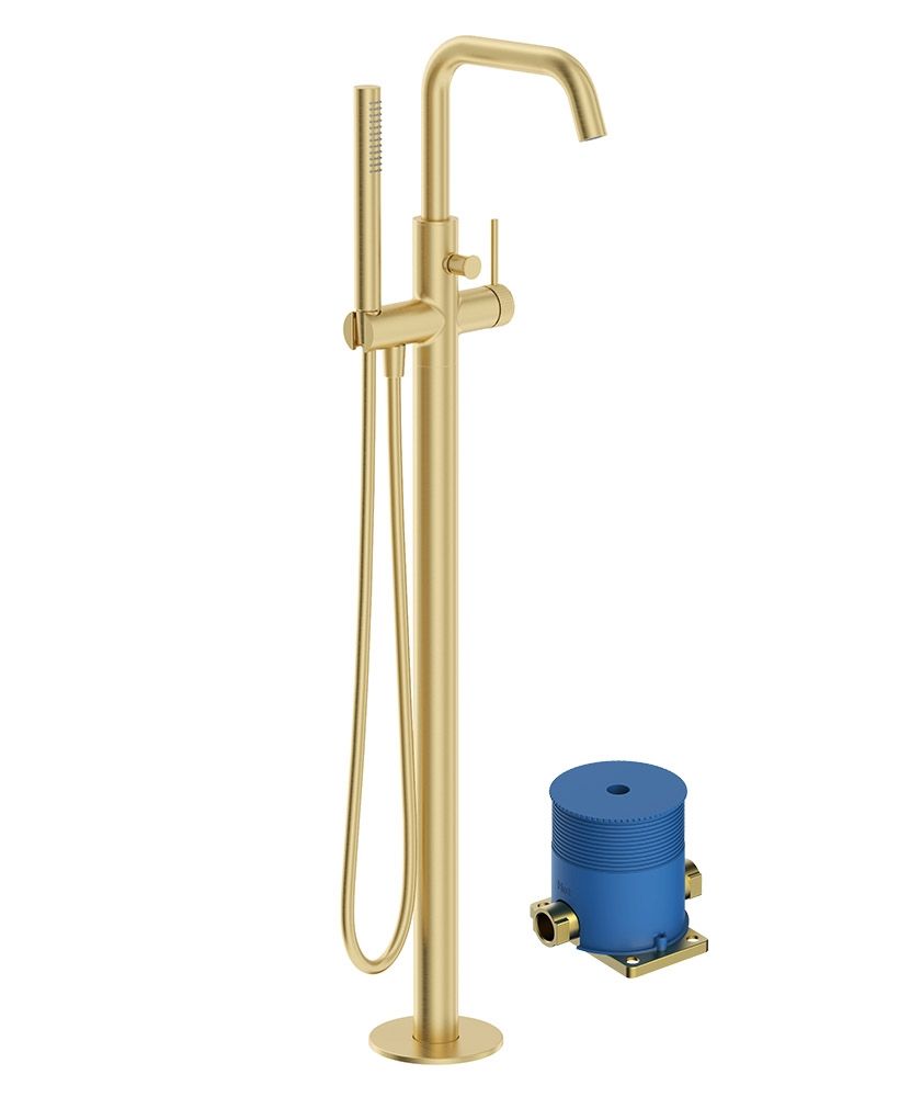 Sonas Alita Floorstanding Bath Shower Mixer Brushed Gold