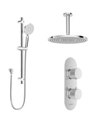 Sonas Alita Knurled Shower Set 1 (Ceiling Mounted) Chrome