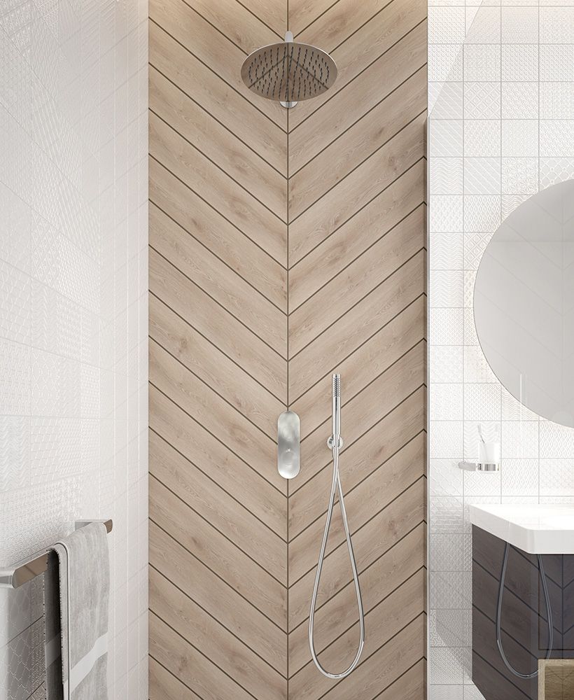 Sonas Alita Knurled Shower Set 2 (Ceiling Mounted) Chrome