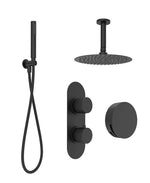 Sonas Alita Knurled Bath Set 3 (Ceiling Mounted) Matt Black