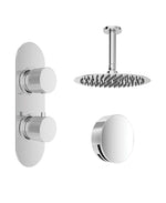 Sonas Alita Knurled Bath Set 4 (Ceiling Mounted) Chrome
