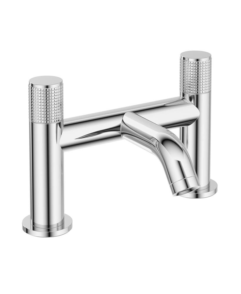 Sonas Alita Knurled Bath Filler Chrome
