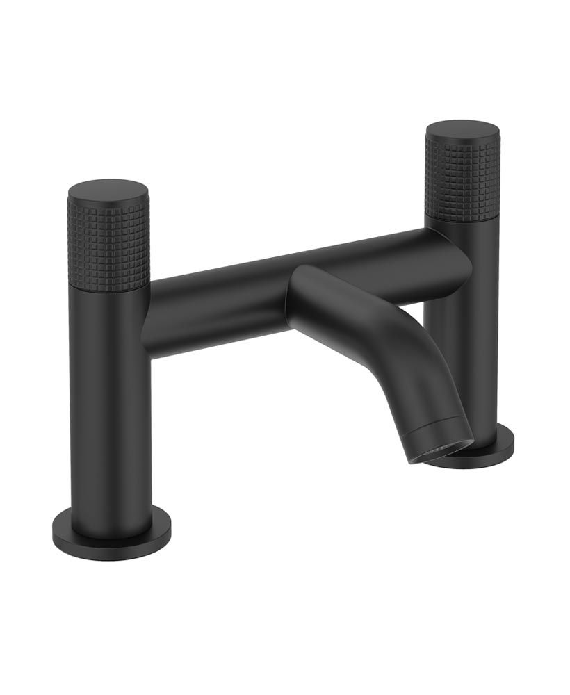 Sonas Alita Knurled Bath Filler Matt Black
