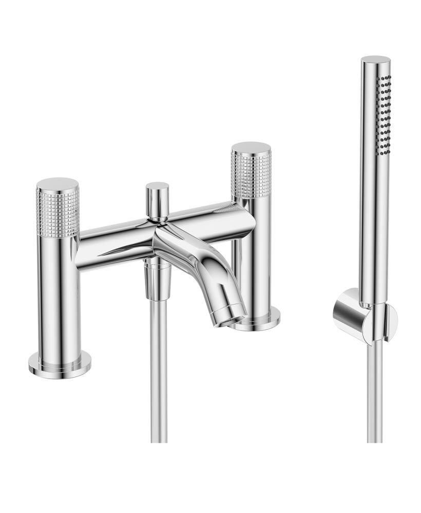 Sonas Alita Knurled Bath Shower Mixer Chrome