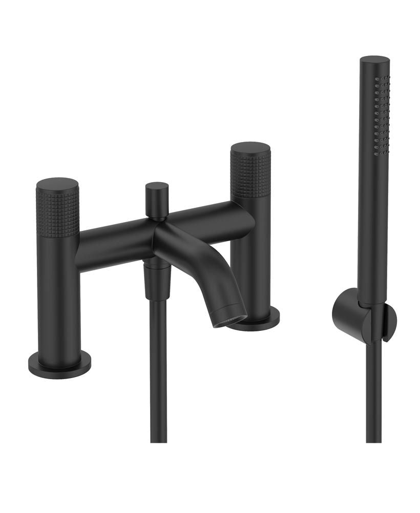 Sonas Alita Knurled Bath Shower Mixer Matt Black