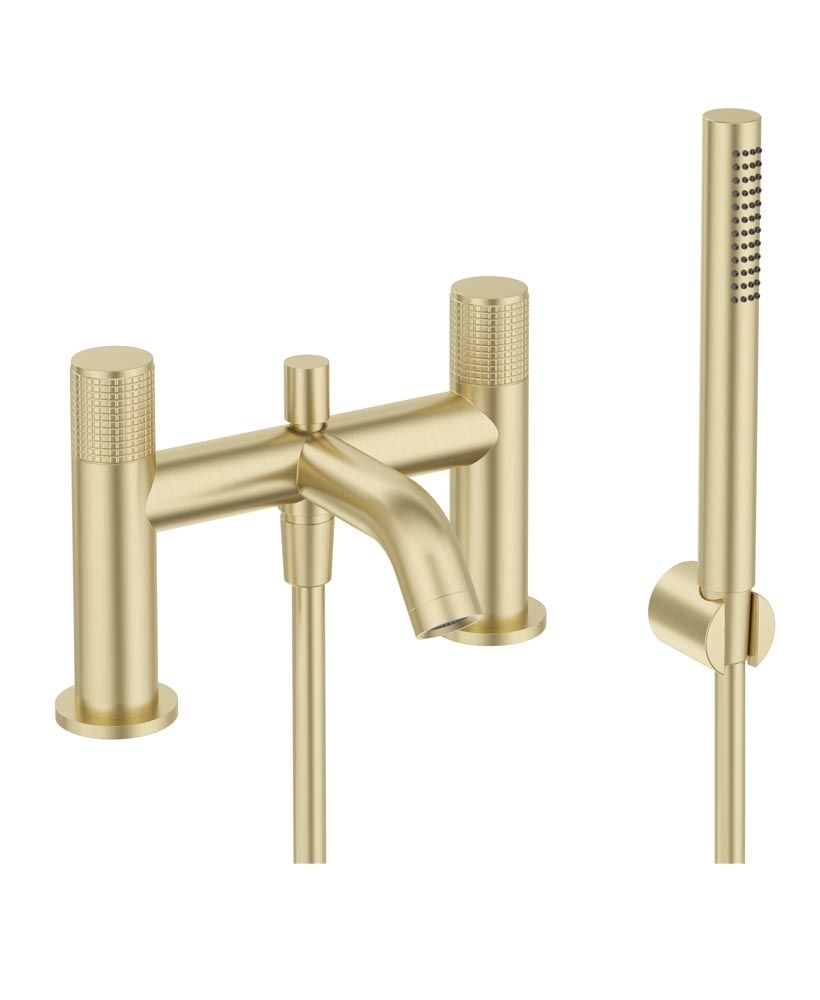 Sonas Alita Knurled Bath Shower Mixer Brushed Gold