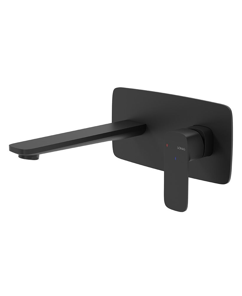 Sonas Inez Wall Mounted Basin Mixer Matt Black