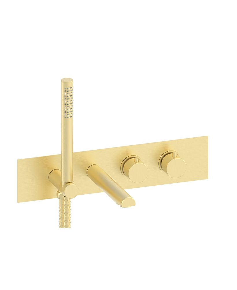 Sonas Hakk Concealed Thermostatic Bath Shower Mixer Brushed Brass