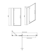 Sonas ASPECT 8mm Inline Hinged Shower Door