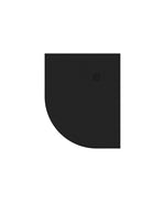 Sonas SLATE Offset Quadrant 1000x800mm Shower Tray & Waste Black Right Hand