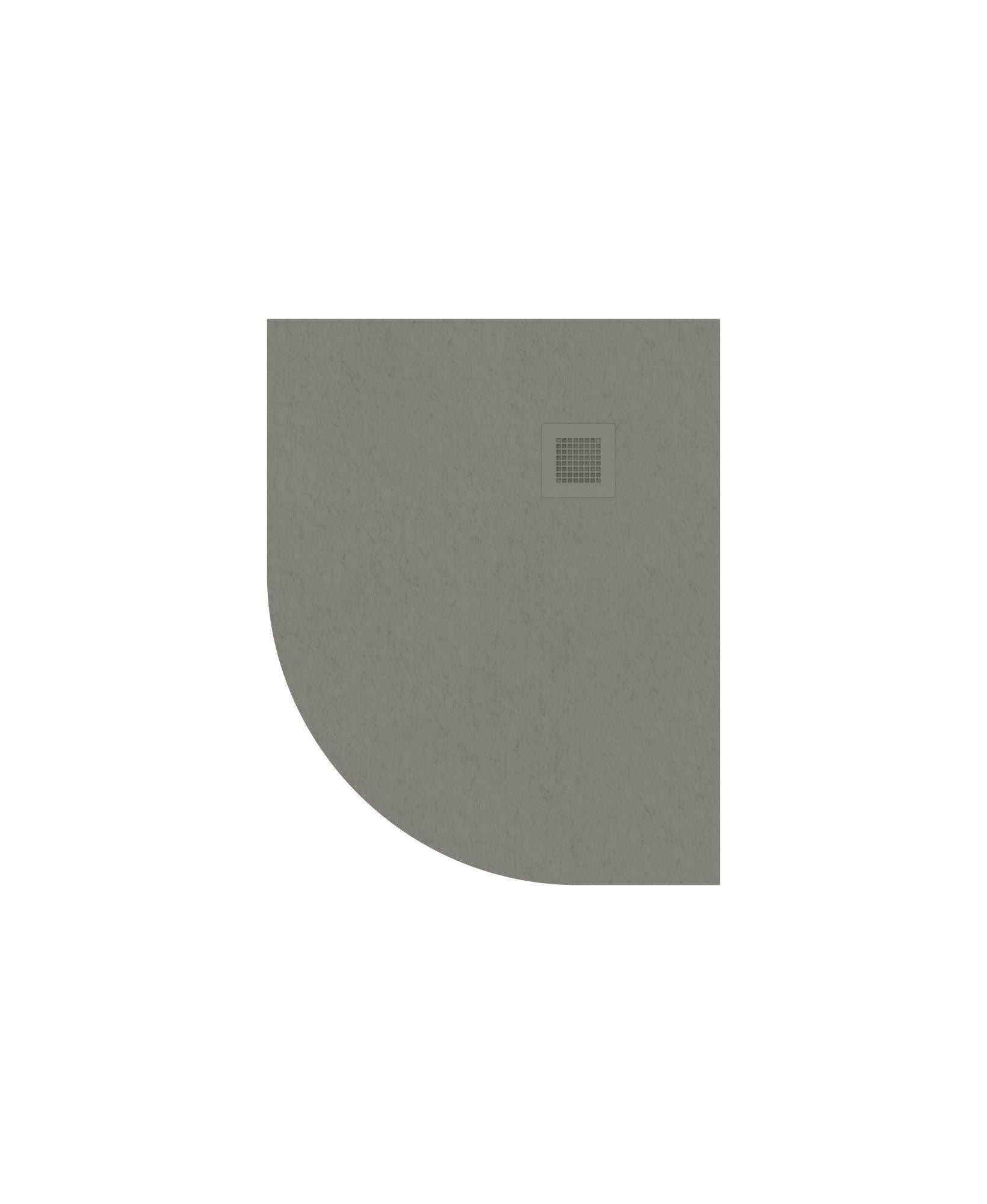 Sonas SLATE Offset Quadrant 1000x800mm Shower Tray & Waste Taupe Right Hand