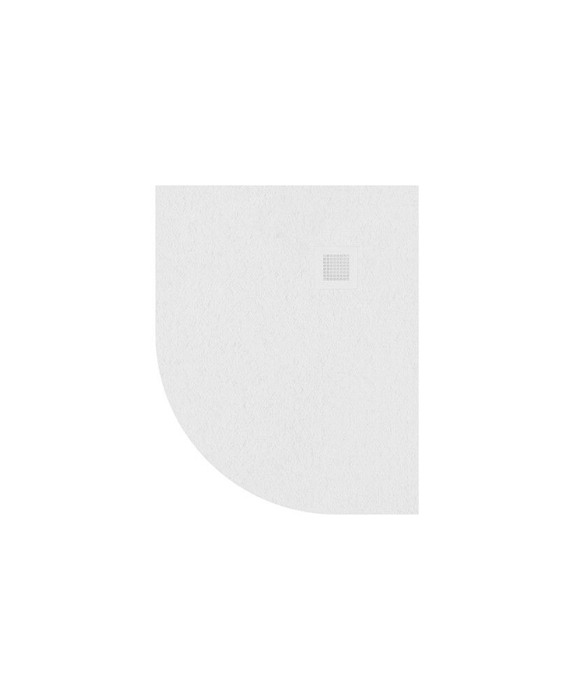 Sonas SLATE Offset Quadrant 1000x800mm Shower Tray & Waste White Right Hand