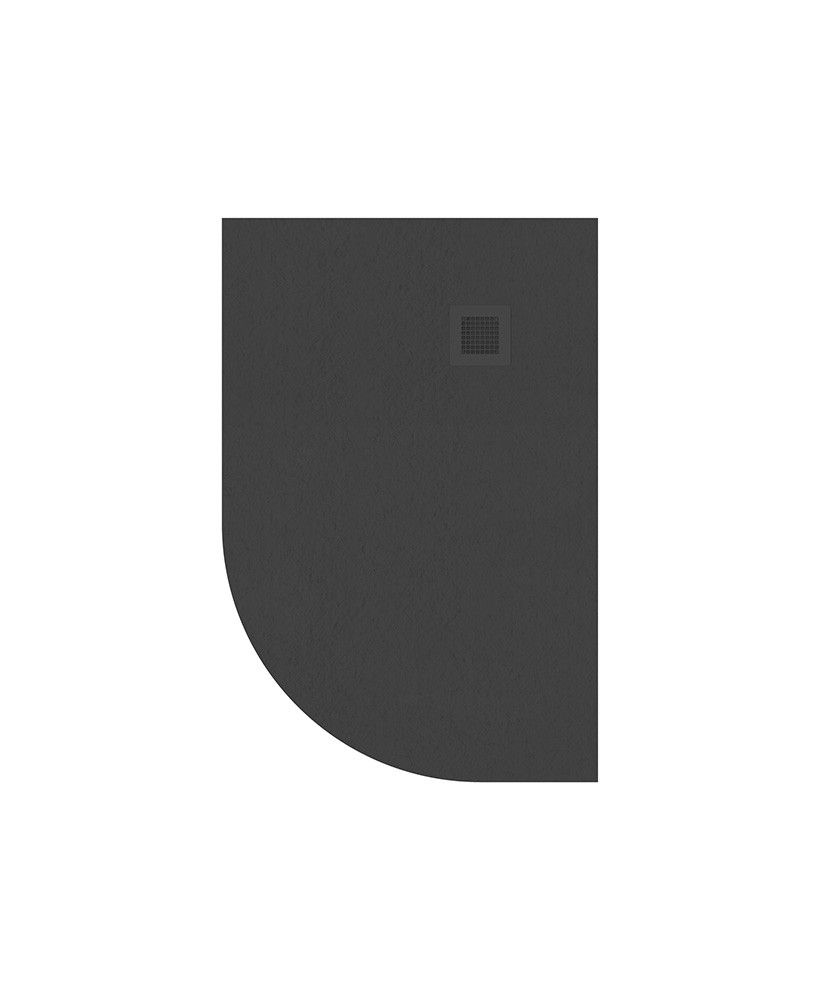 Sonas SLATE Offset Quadrant 1200x800mm Shower Tray & Waste Anthracite Right Hand