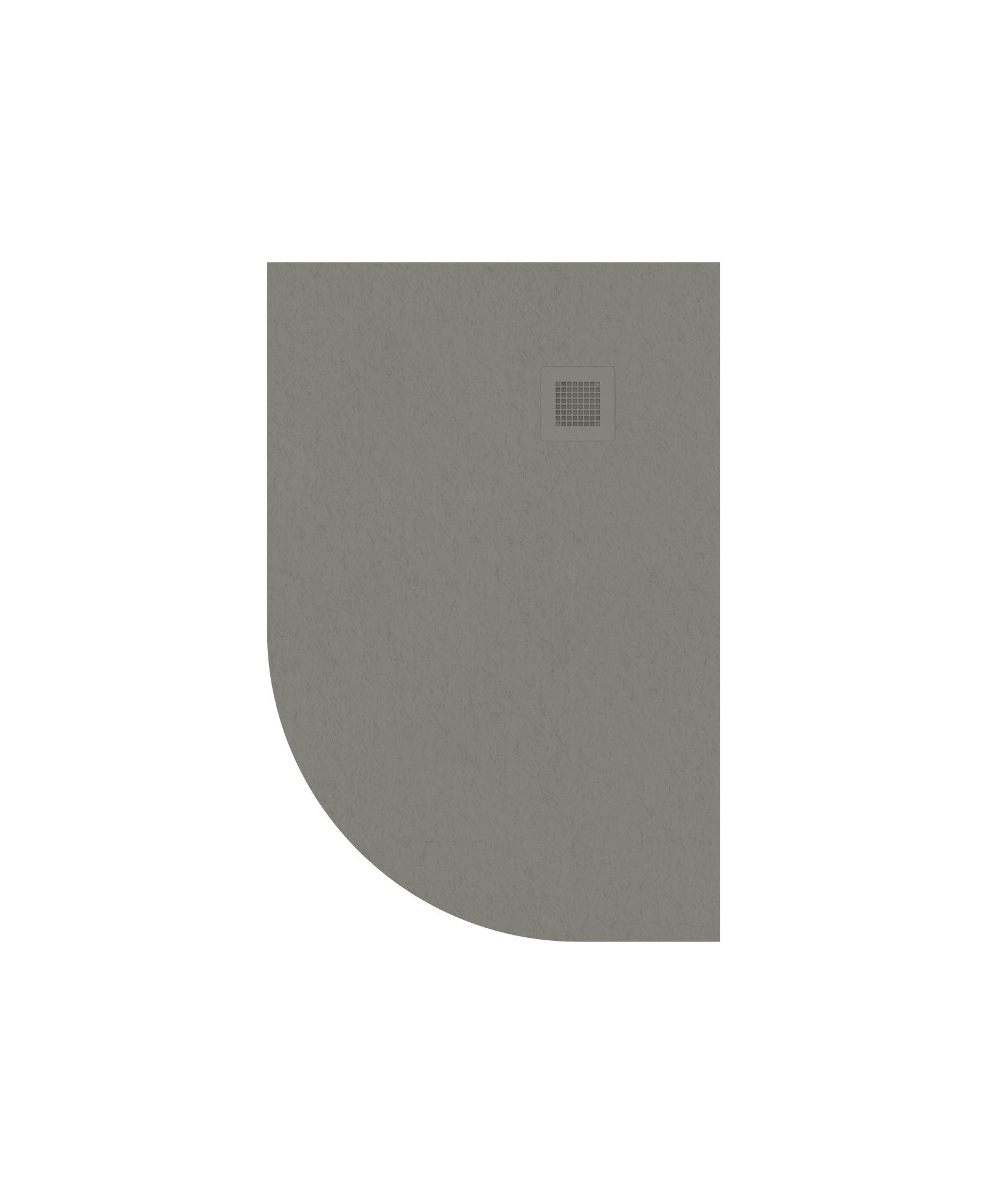 Sonas SLATE Offset Quadrant 1200x800mm Shower Tray & Waste Taupe Right Hand