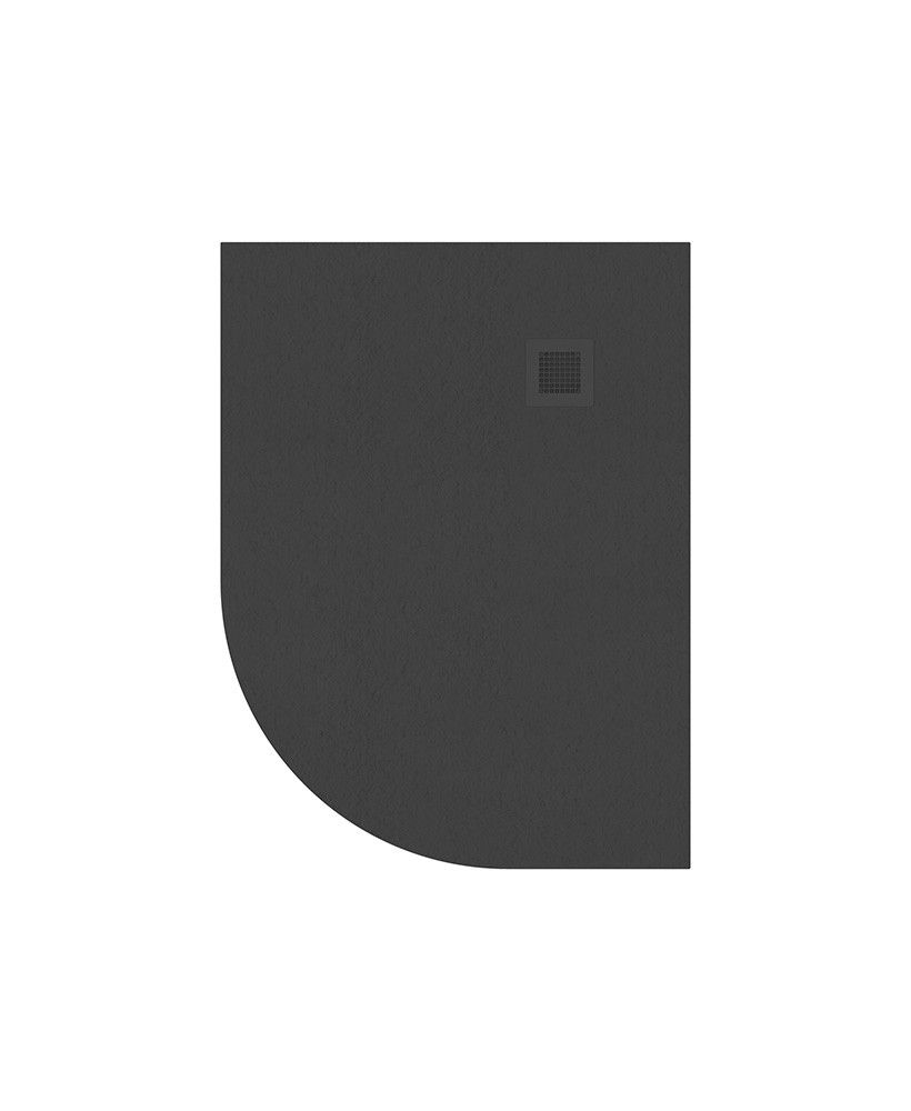 Sonas SLATE Offset Quadrant 1200x900mm Shower Tray & Waste Anthracite Right Hand