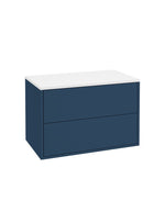 Sonas PULSE Wall Hung Two Drawer Countertop Vanity Unit 80cm Riverside