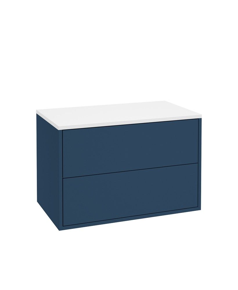 Sonas PULSE Wall Hung Two Drawer Countertop Vanity Unit 80cm Riverside