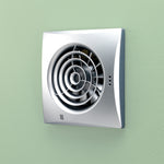 HiB Hush Discreet Bathroom Extractor Fan Matt Silver