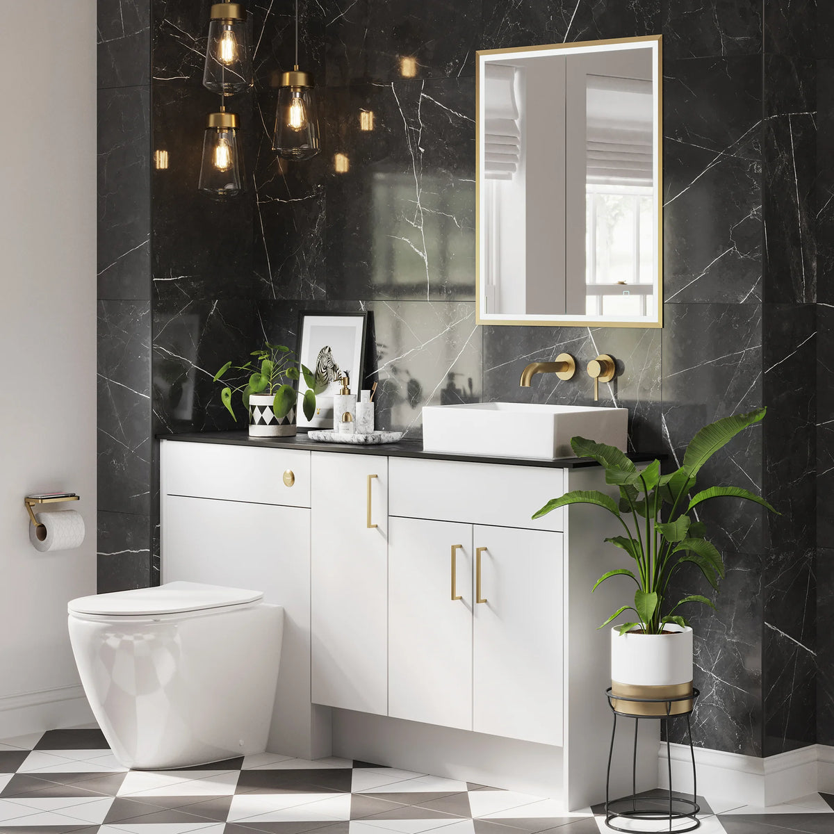 HiB Vanquish LED Illuminated Recessed Bathroom Cabinet 630mm x 730mm