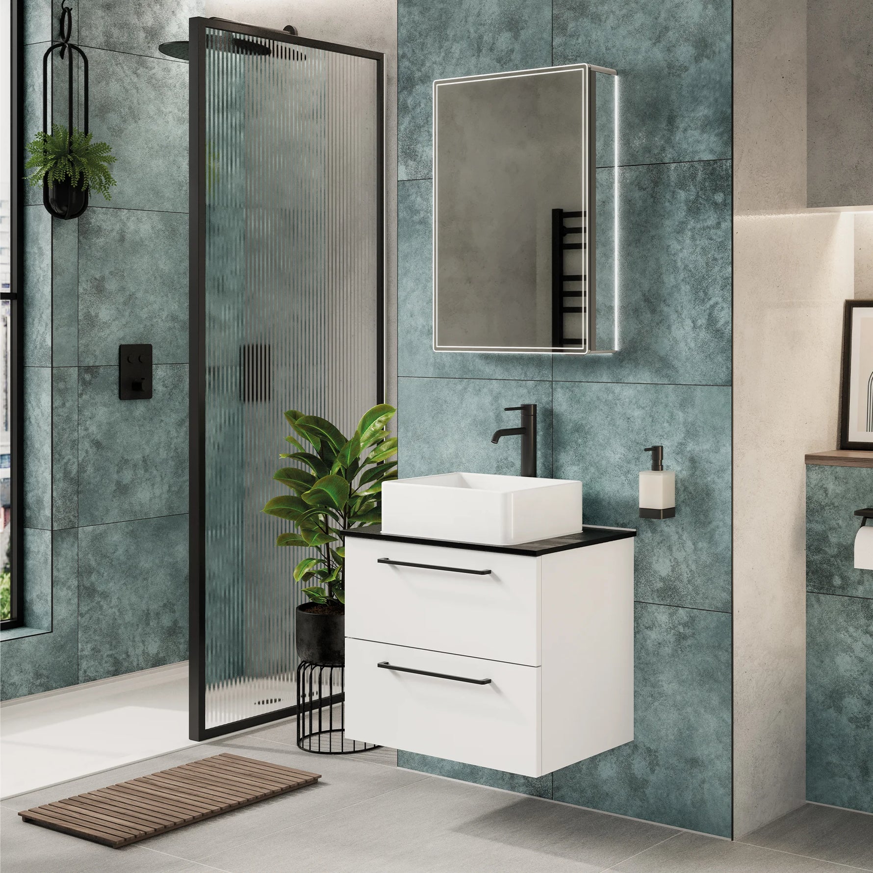 HiB Isoe LED Illuminated Bathroom Cabinet