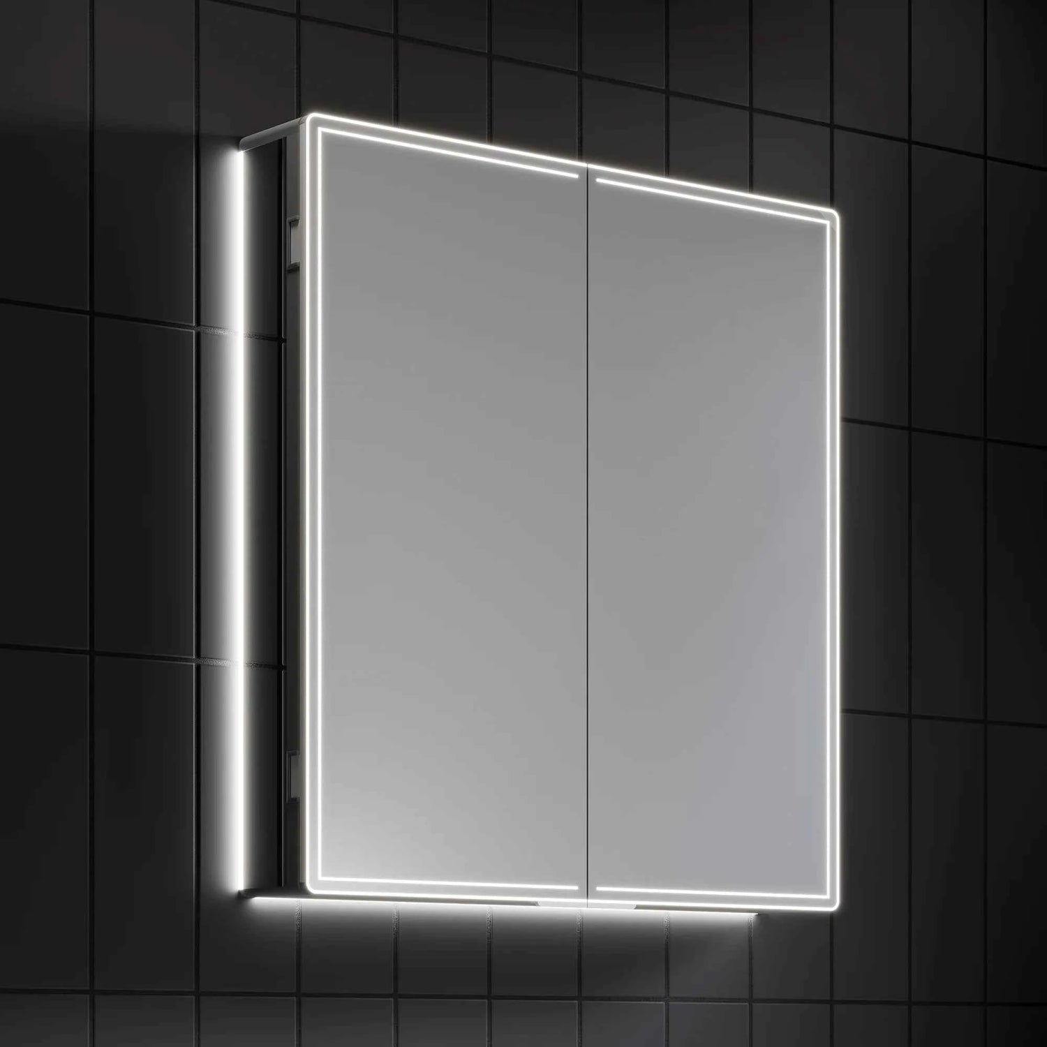 HiB Isoe LED Illuminated Bathroom Cabinet 600mm x 700mm