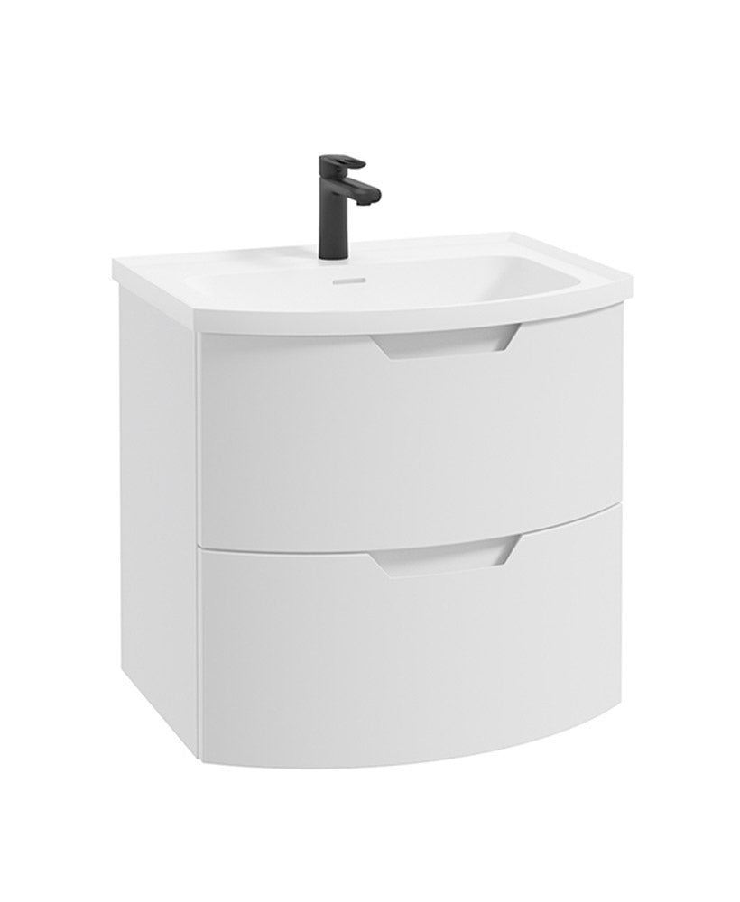 Sonas Arc Wall Hung Vanity White Matt 600