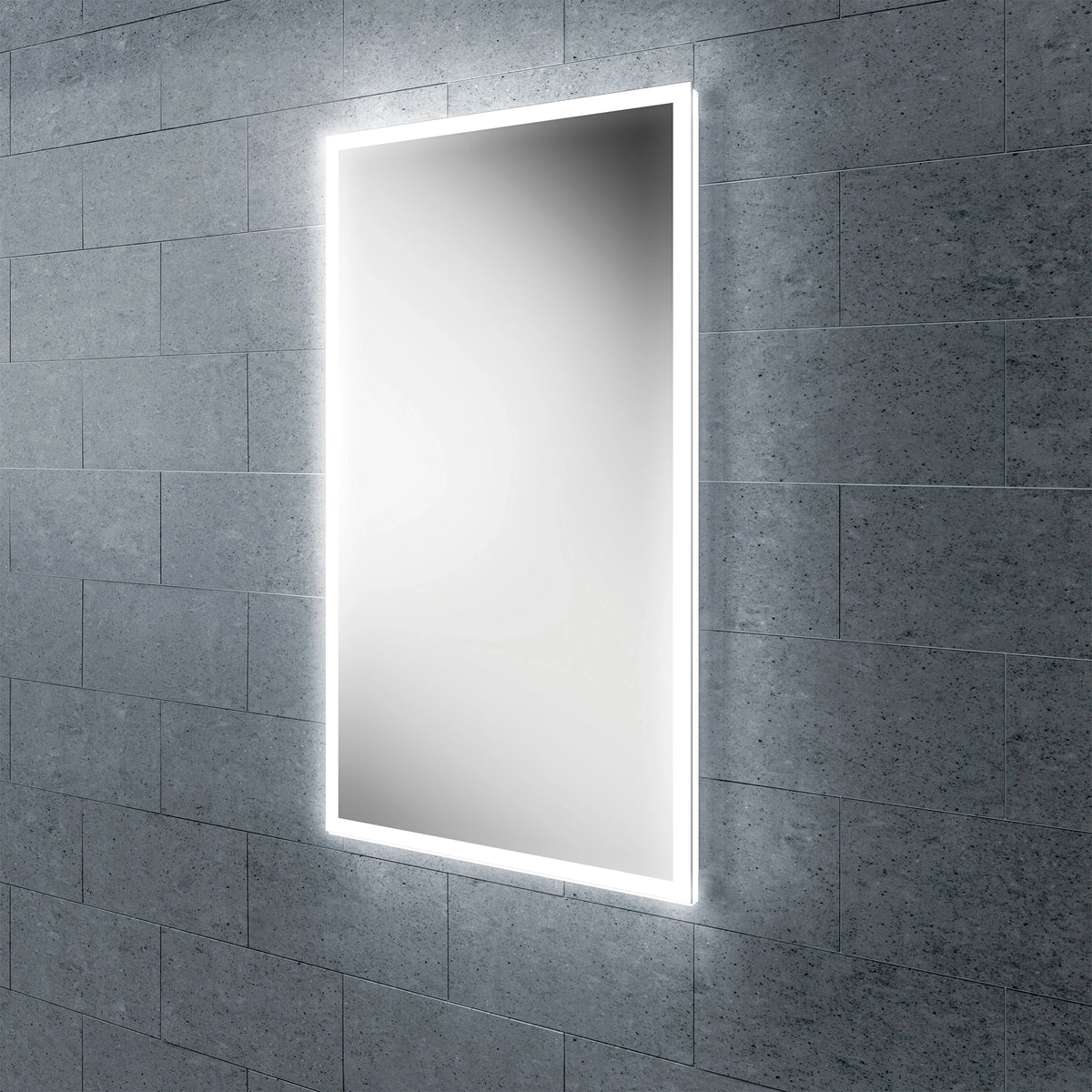 HiB Globe LED Illuminated Bathroom Mirror 800mm x 450mm