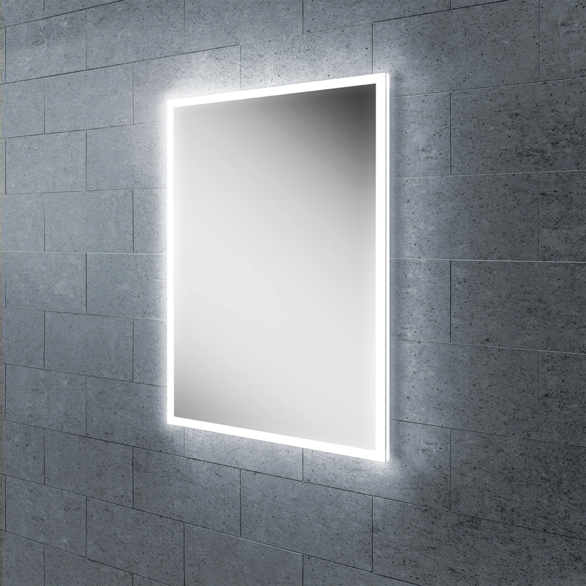 HiB Globe LED Illuminated Bathroom Mirror 700mm x 500mm