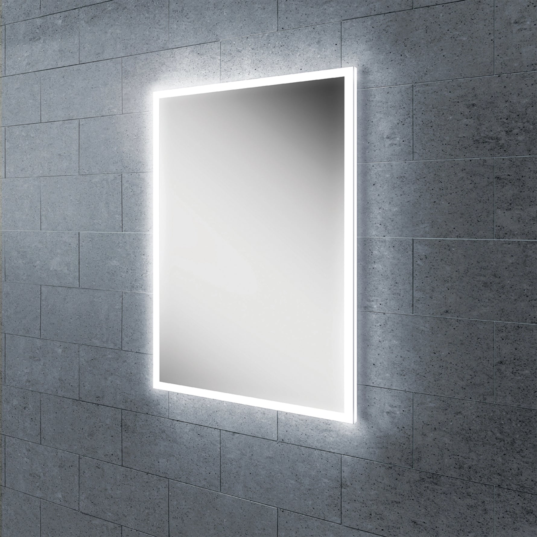 HiB Globe LED Illuminated Bathroom Mirror 700mm x 500mm