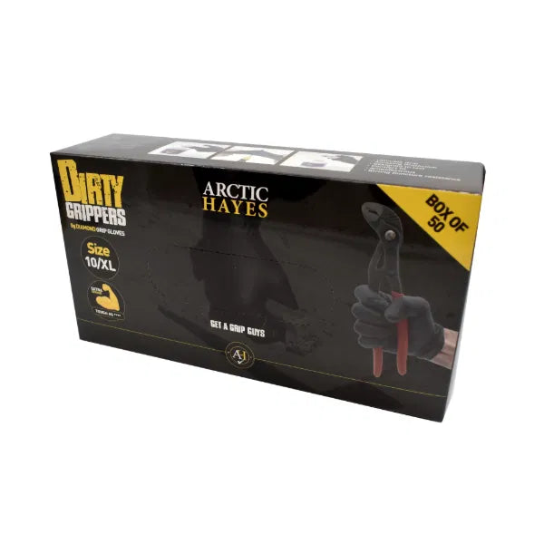 Arctic Hayes Dirty Grippers Diamond Grip Heavy Duty Nitrile Gloves Large