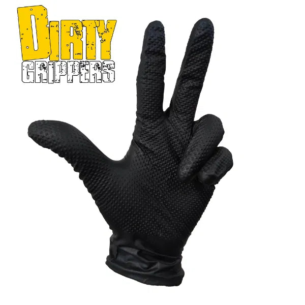 Arctic Hayes Dirty Grippers Diamond Grip Heavy Duty Nitrile Gloves Large