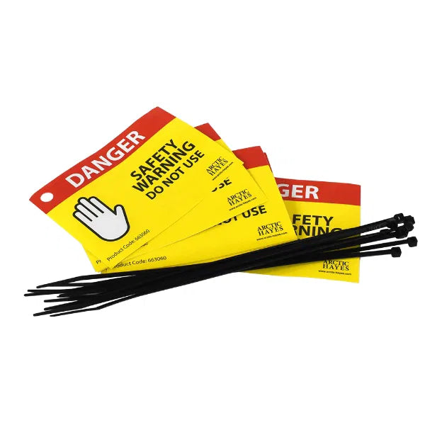 Arctic Hayes Danger Warning Do Not Use Tags (10 pack)
