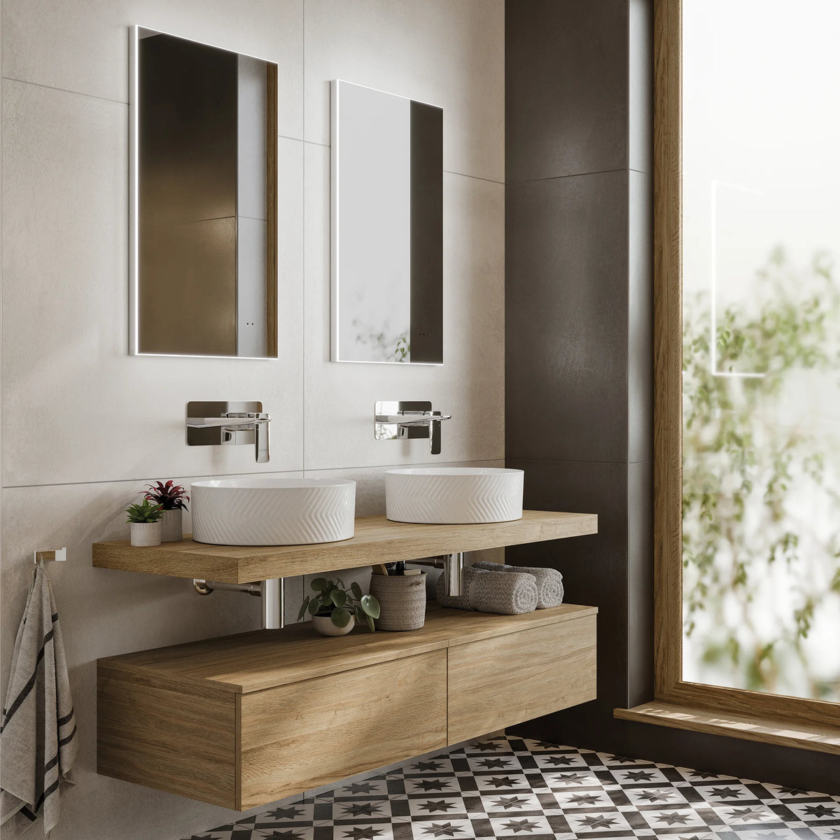 HIB Air Rectangular Illuminated Mirror