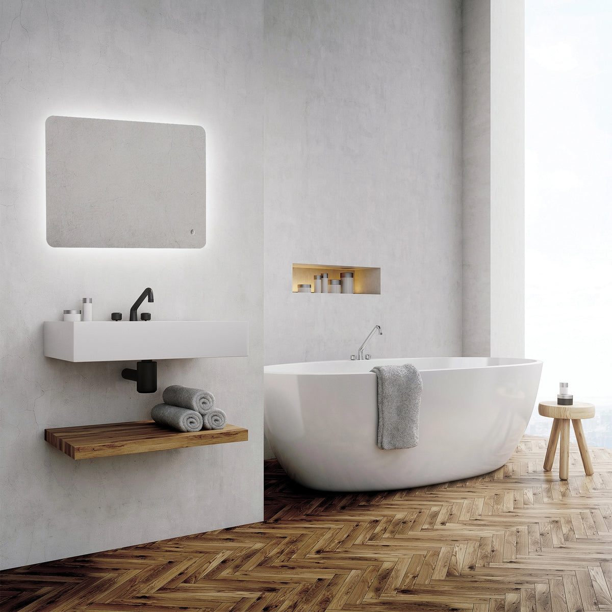 HIB Ambience Illuminated Mirror 900mm x 600mm