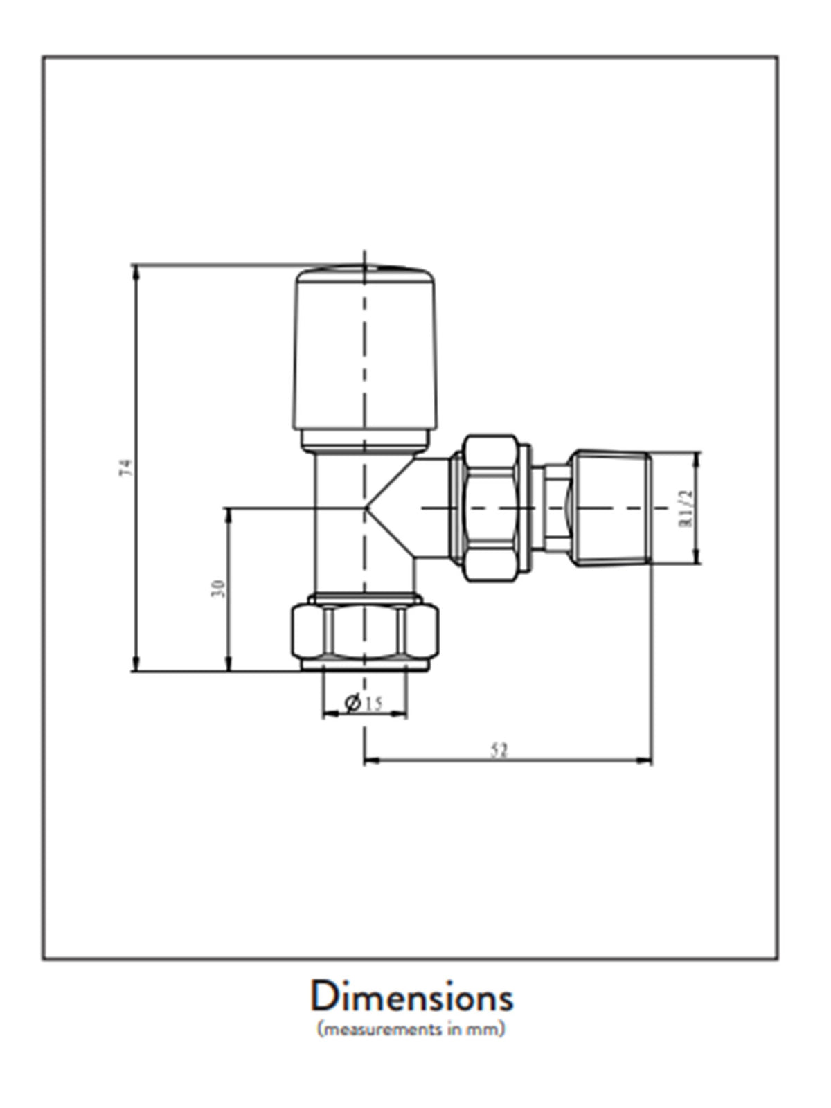 Giavani Angled Heated Towel Rail Valves