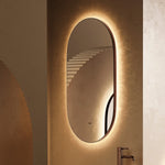 HIB Arcane Pill Illuminated Mirror Brushed Bronze
