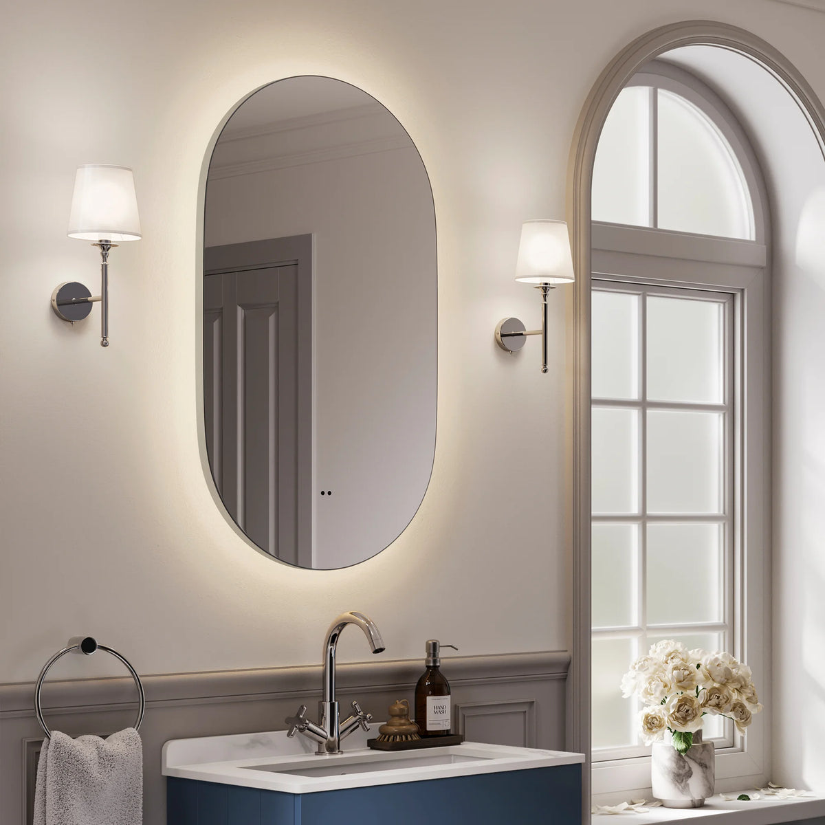 HIB Arcane Pill Illuminated Mirror Chrome