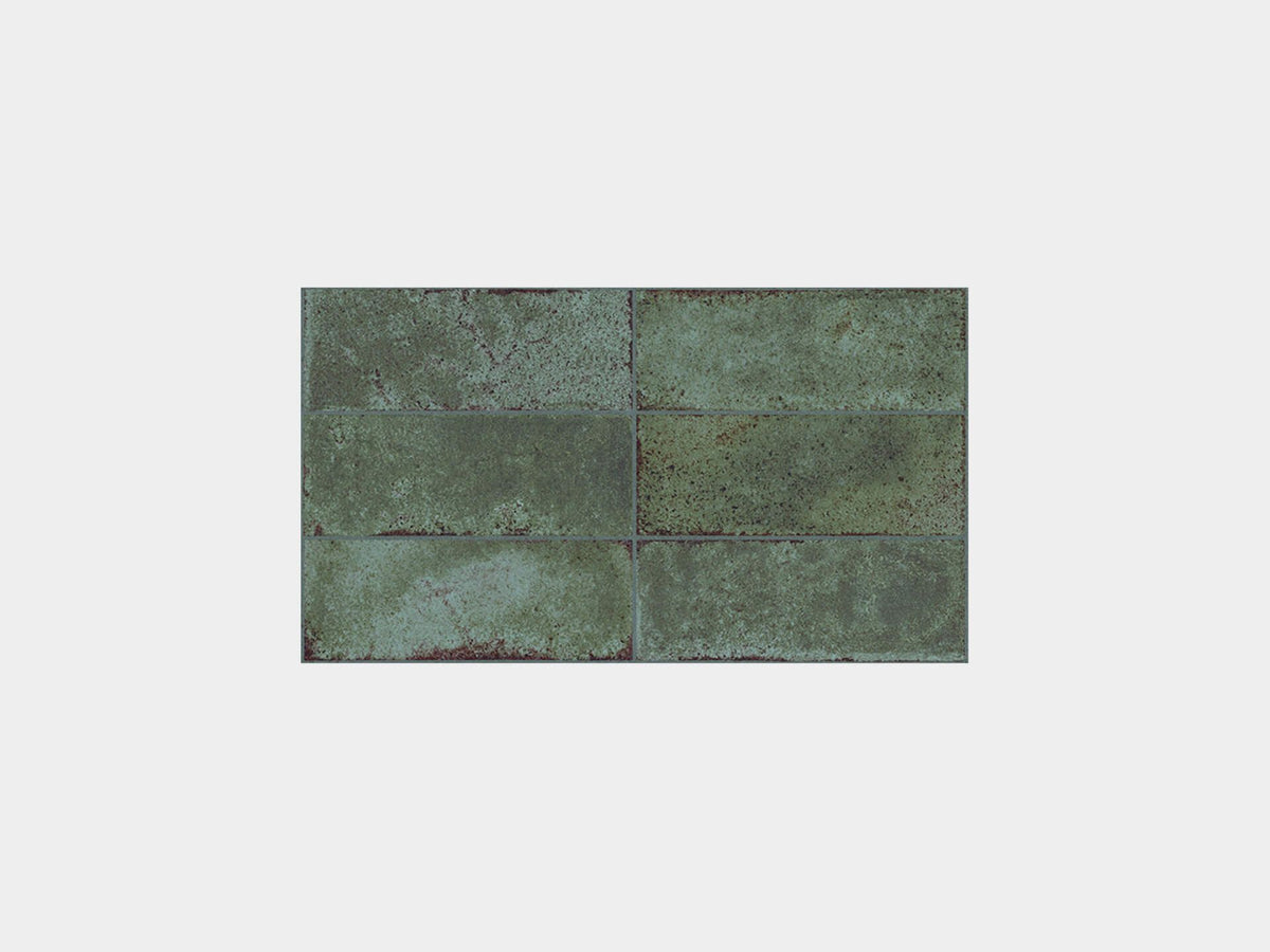 Porcelanosa Brick Vetri Gloss Wall & Decor Tile Brick Vetri Green 33.3X59.2