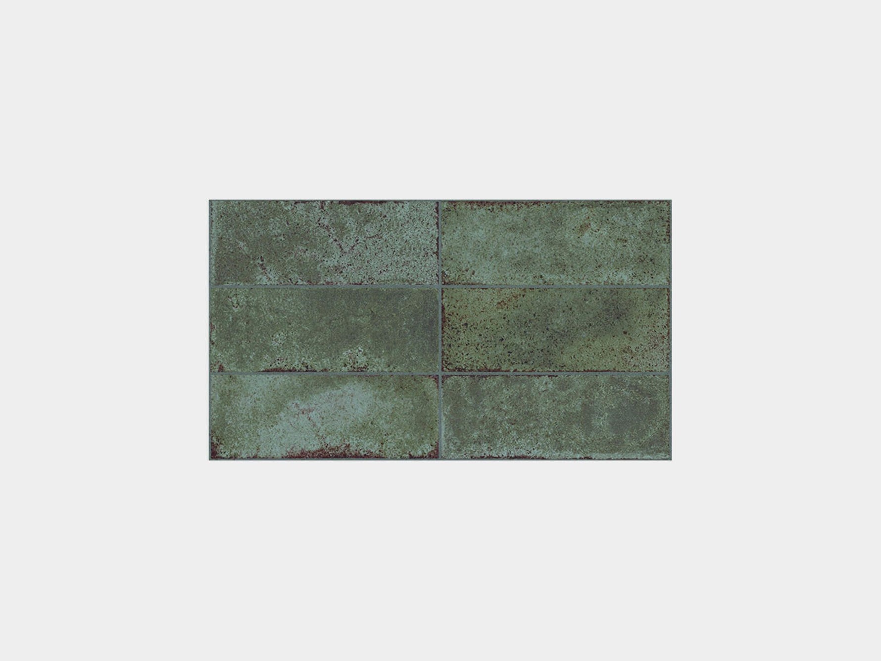 Porcelanosa Brick Vetri Gloss Wall & Decor Tile Brick Vetri Green 33.3X59.2