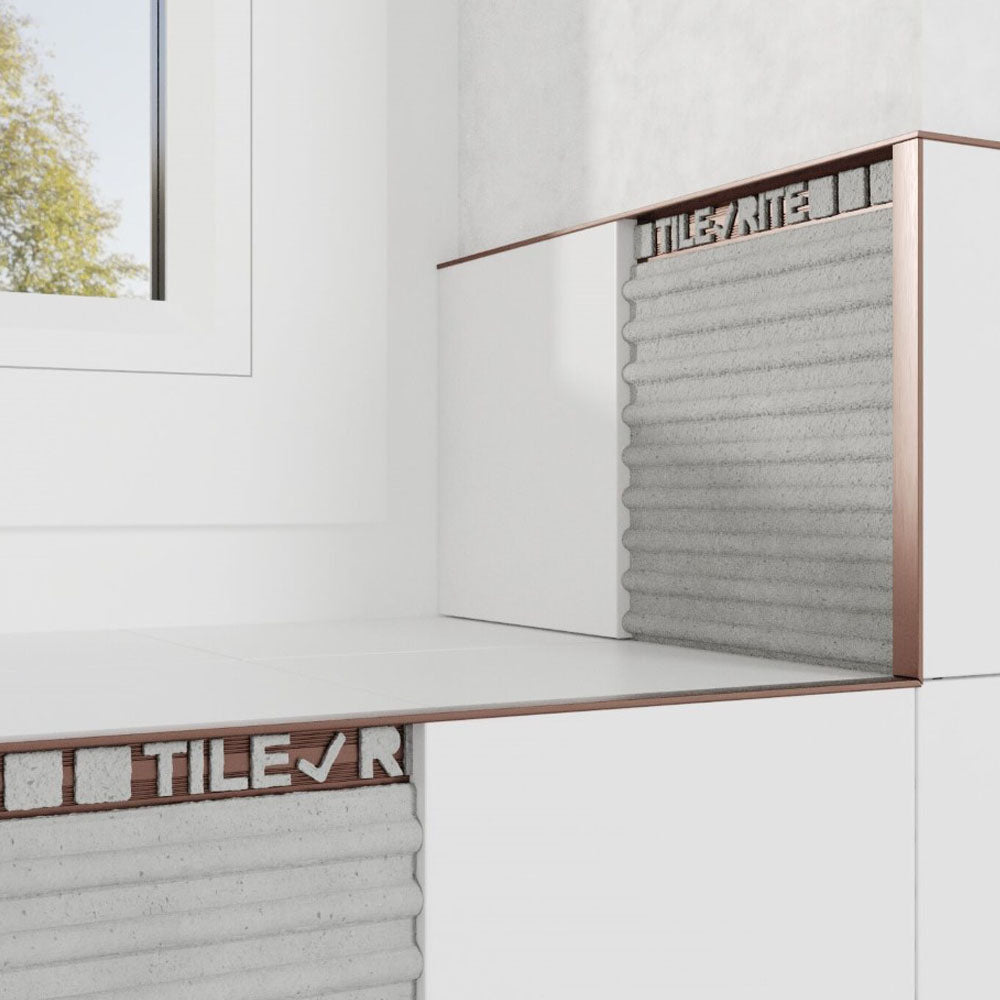 Tile Rite - 10mm L Shape Antique Brushed Copper