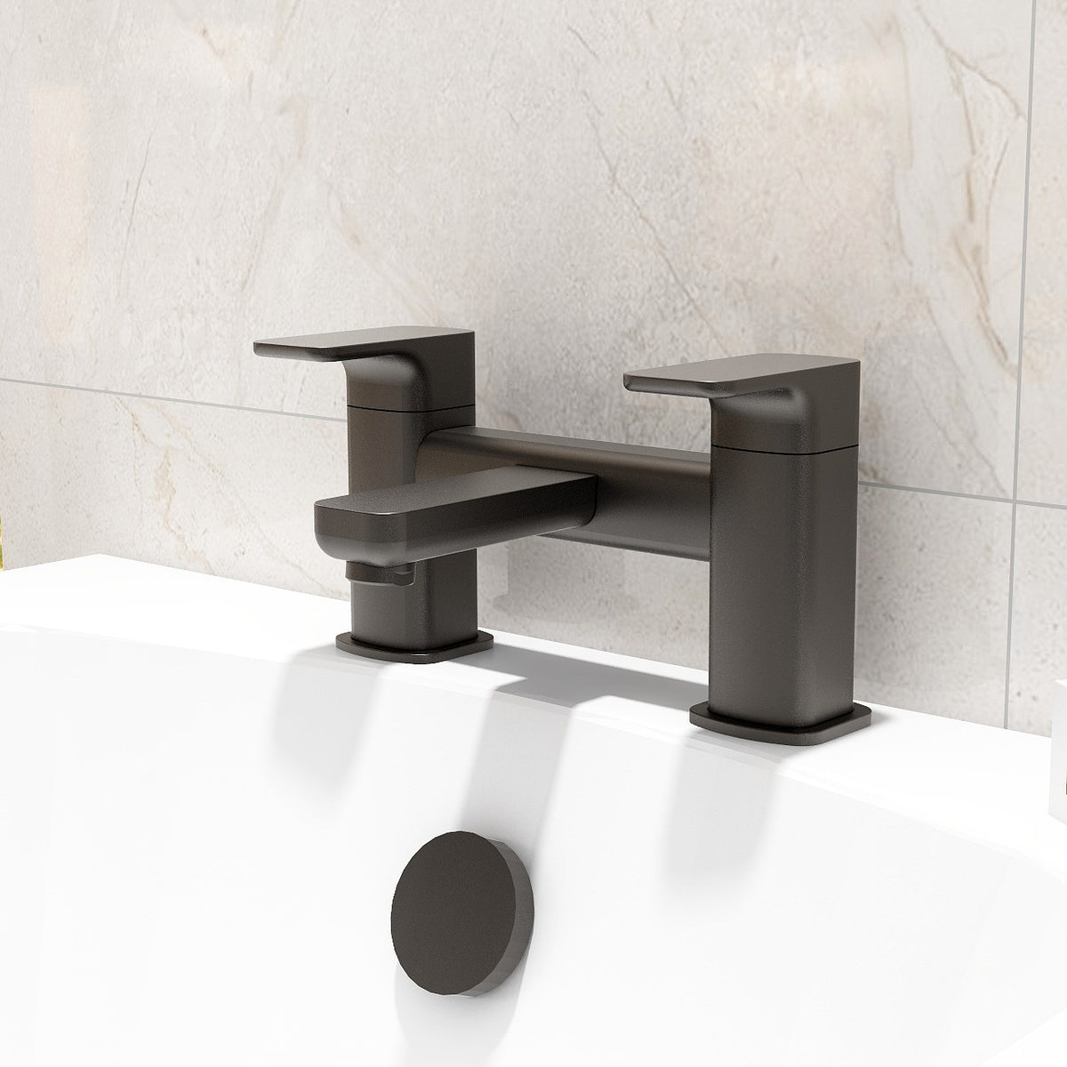 IMEX Flite Bath Filler Tap Matt Black