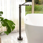 IMEX Flite Floor Standing Bath Shower Mixer with Handset Matt Black