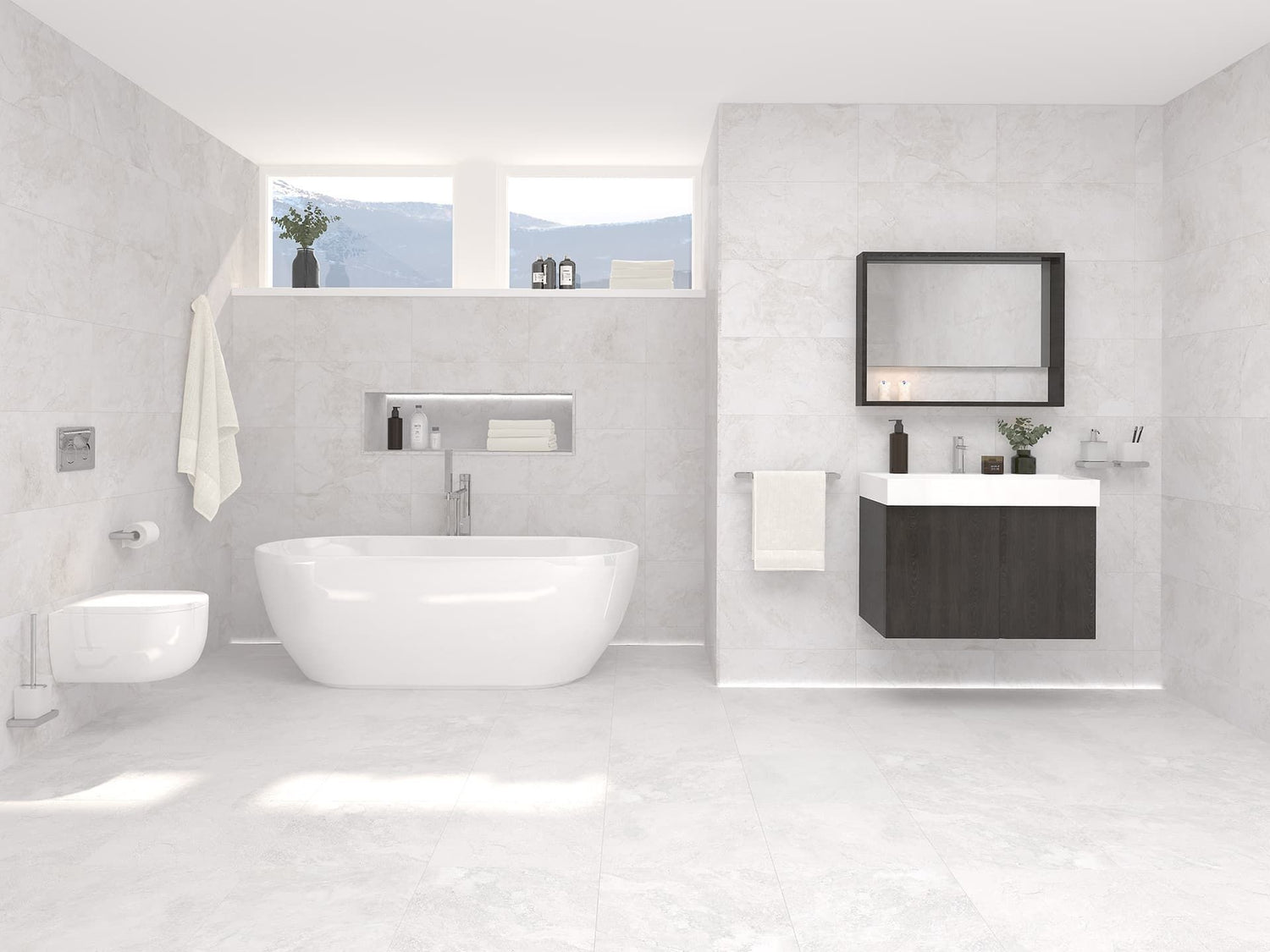 Porcelanosa Image White Wall & Floor Tile